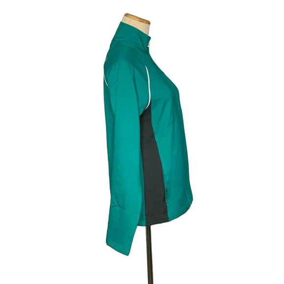 Reebok green Long Sleeves Full Zip Lightweight Mesh Lining Jacket S - Picture 6 of 12